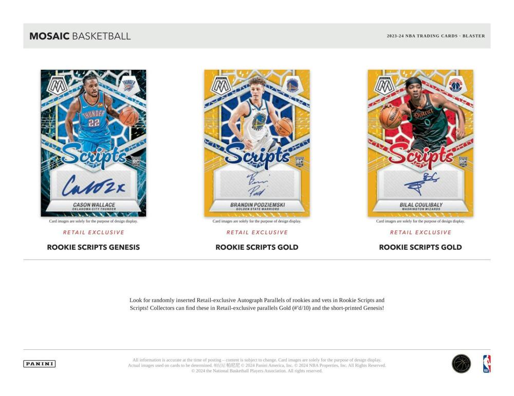 2023-24 Panini Mosaic Basketball 6-Pack Blaster Box Image 3