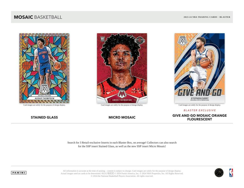 2023-24 Panini Mosaic Basketball 6-Pack Blaster Box Image 4