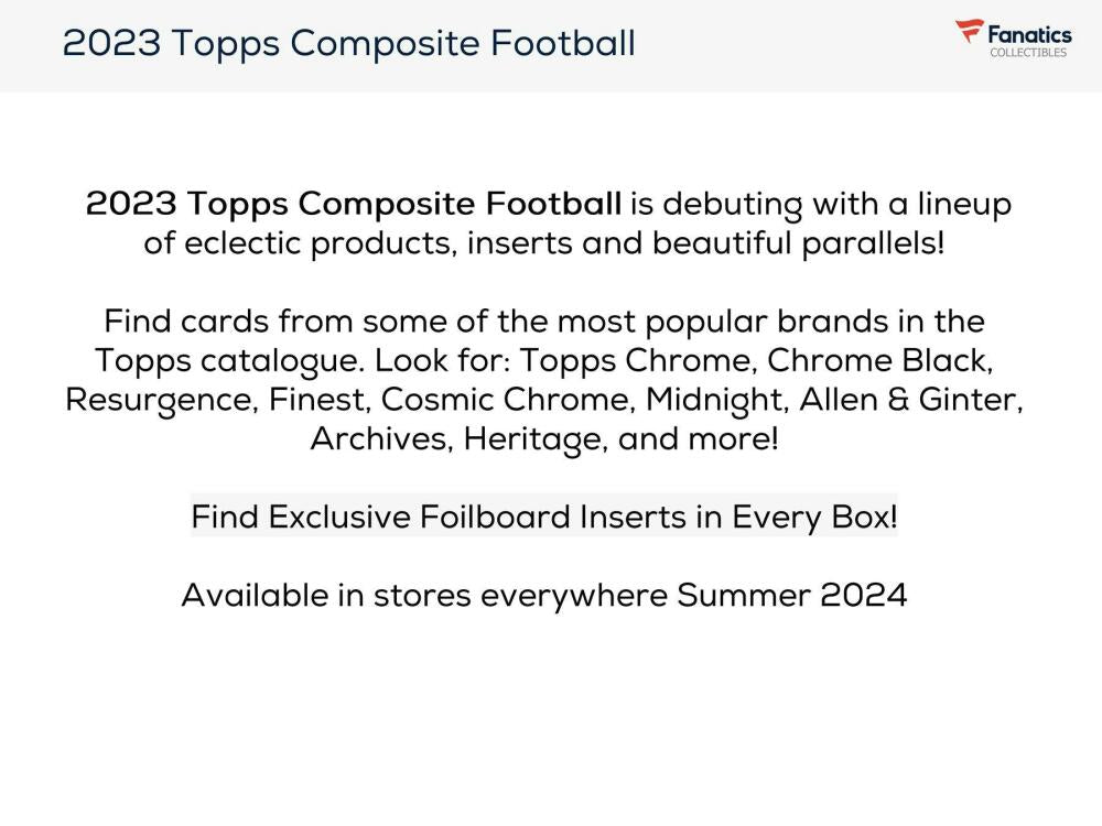 2023 Topps Composite Football 8-Pack Blaster Box Image 2