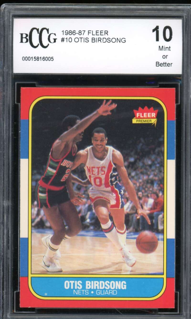 1986-87 Fleer #10 Otis Birdsong Card BGS BCCG 10 Mint+ Image 1