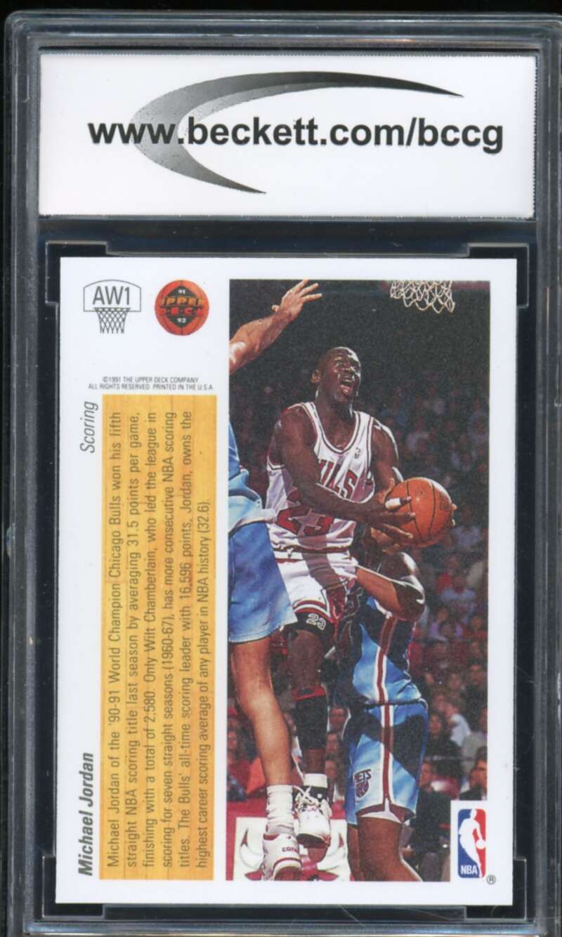 1991-92 Upper Deck Award Winner Holograms #AW1 Michael Jordan BGS BCCG 10 Mint+ Image 2