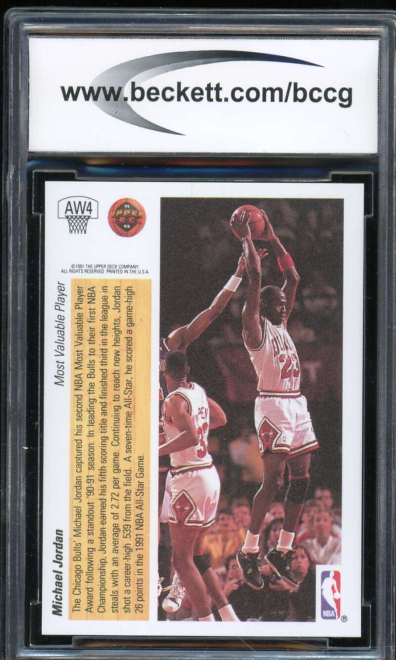 1991-92 Upper Deck Award Winner Holograms #AW4 Michael Jordan BGS BCCG 10 Mint+ Image 2