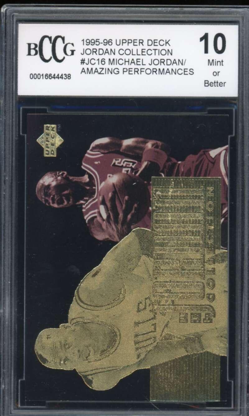 1995-96 Upper Deck Jordan Collection #JC16 Michael Jordan Card BGS BCCG 10 Mint+ Image 1