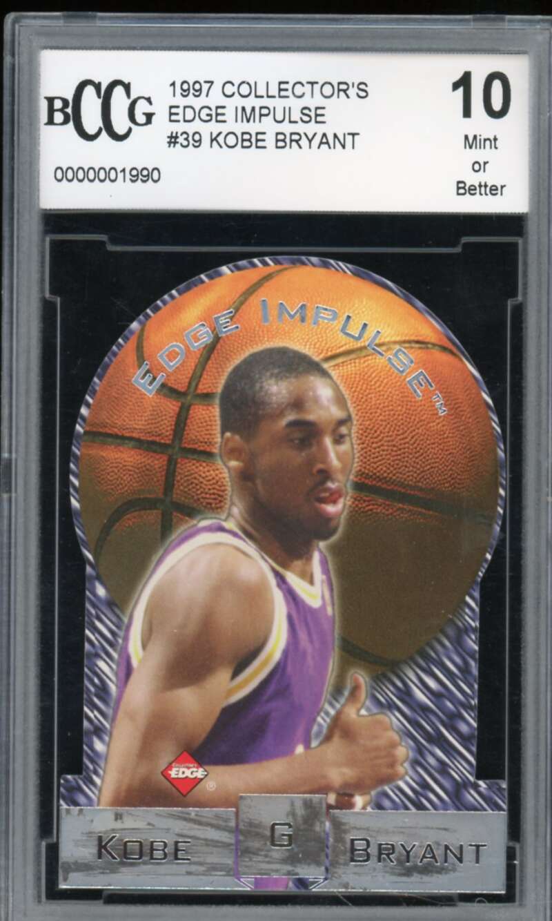 1997-98 Collector's Edge Impulse #39 Kobe Bryant Card BGS BCCG 10 Mint+ Image 1