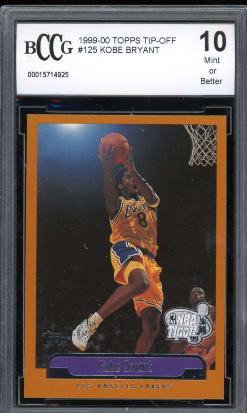 1999-00 Topps Tip-Off #125 Kobe Bryant Card BGS BCCG 10 Mint+ Image 1