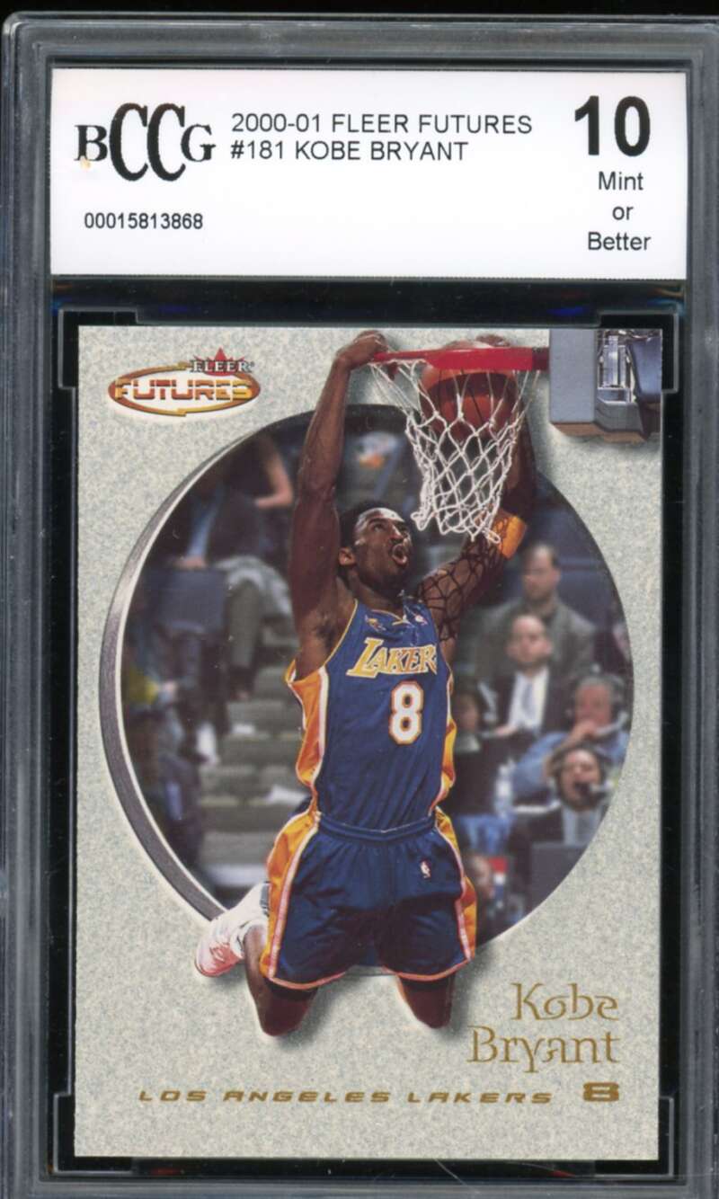 2000-01 Fleer Futures #181 Kobe Bryant Card BGS BCCG 10 Mint+ Image 1