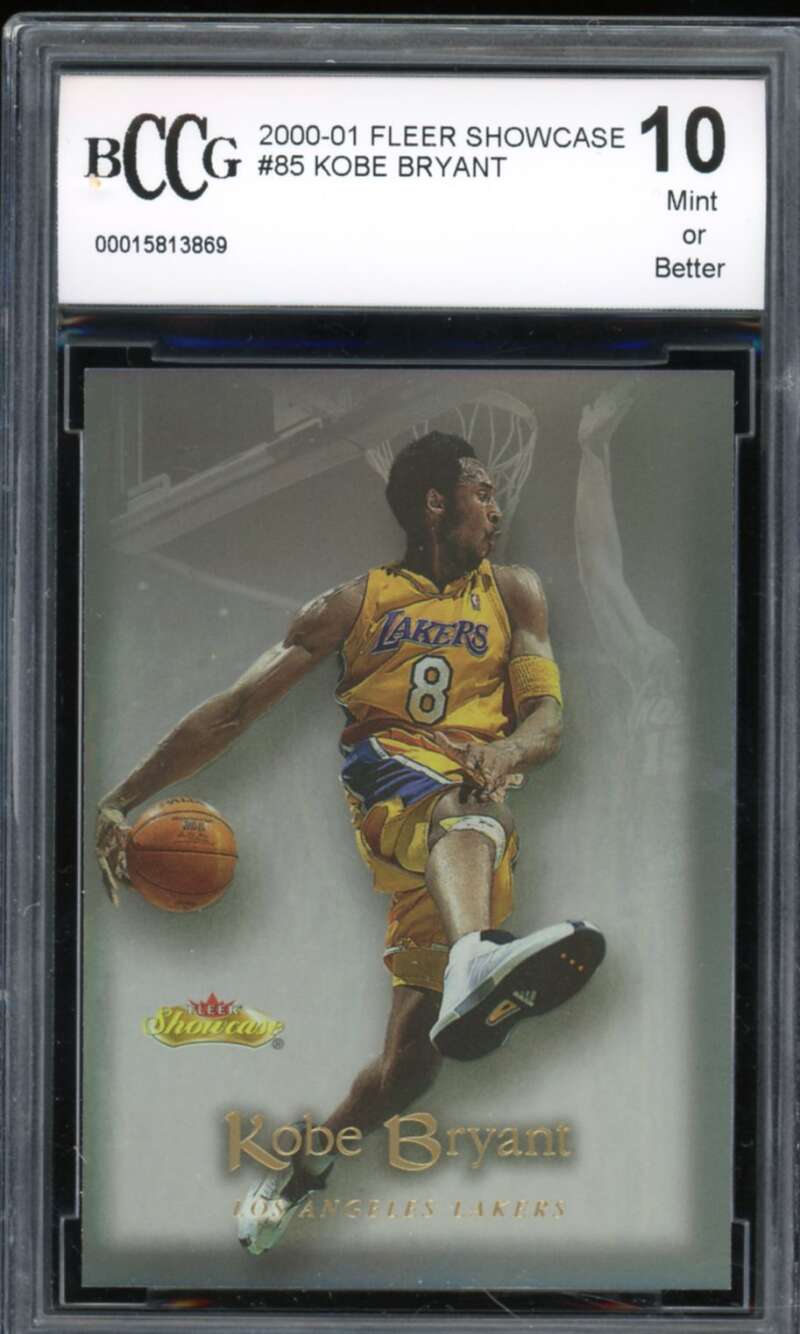 2000-01 Fleer Showcase #85 Kobe Bryant Card BGS BCCG 10 Mint+ Image 1