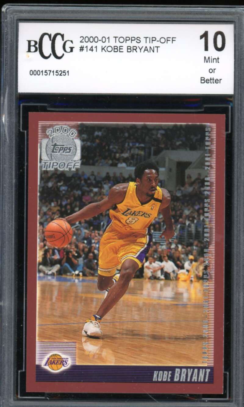 2000-01 Topps Tip-Off #141 Kobe Bryant Card BGS BCCG 10 Mint+ Image 1