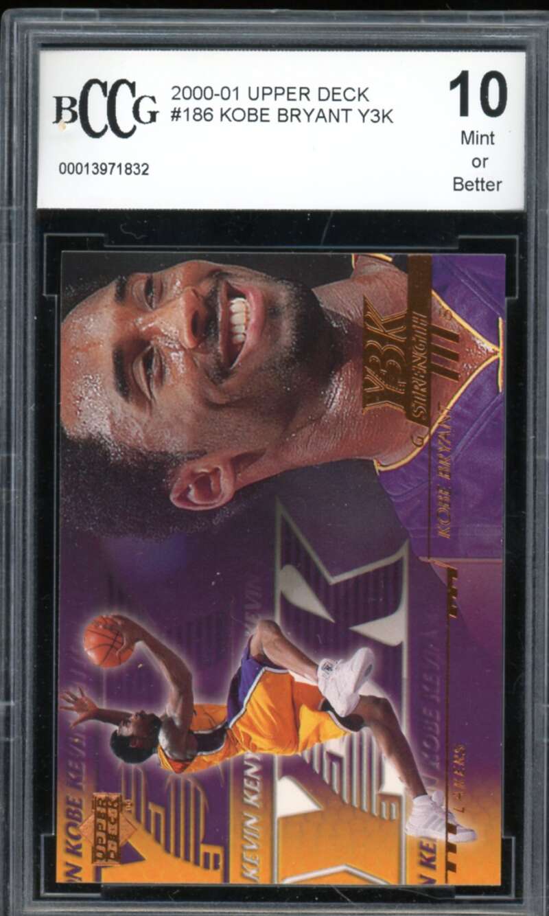 2000-01 Upper Deck #186 Kobe Bryant Card BGS BCCG 10 Mint+ Image 1