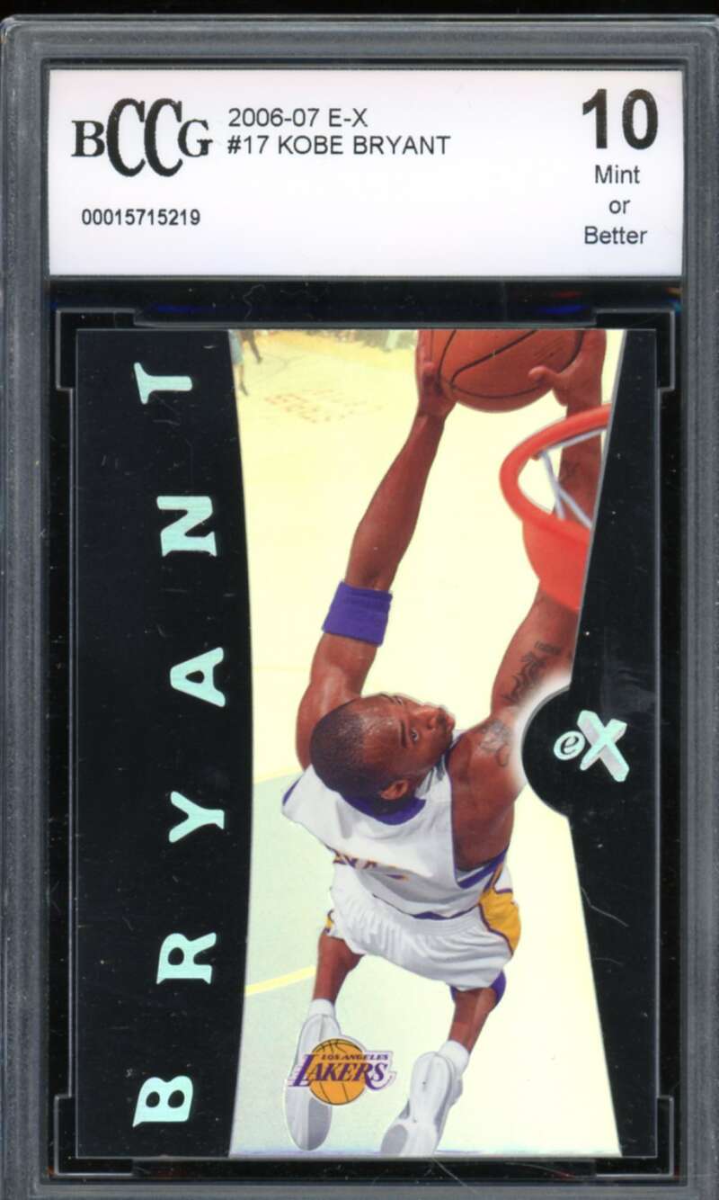 2006-07 E-X #17 Kobe Bryant Card BGS BCCG 10 Mint+ Image 1