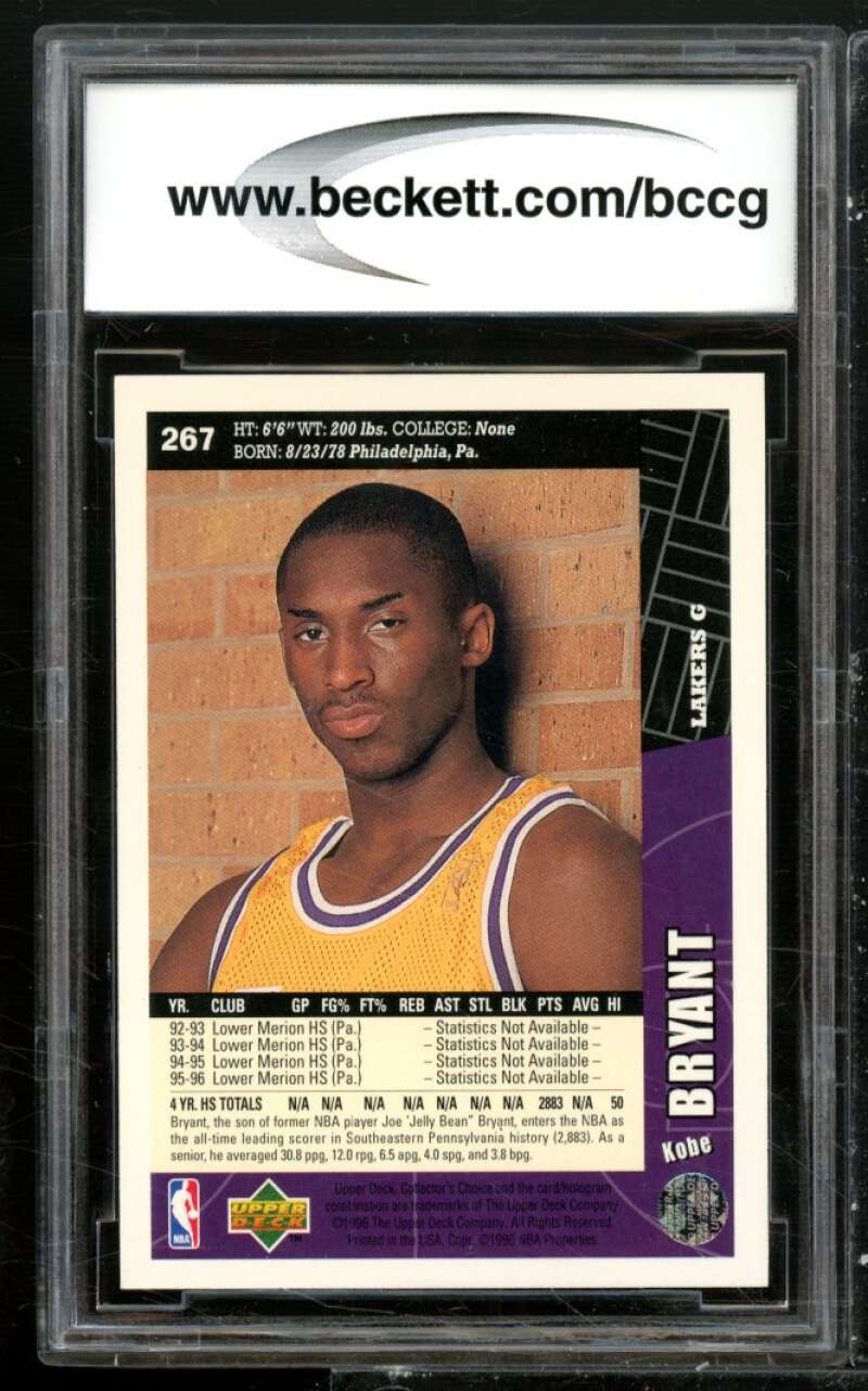 1996-97 Collector's Choice #267 Kobe Bryant Rookie Card Image 2