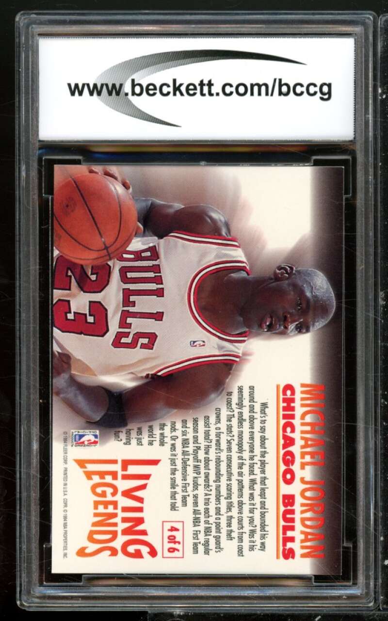 1993-94 Fleer Living Legends #4 Michael Jordan Card BGS BCCG 9 Near Mint+ Image 2