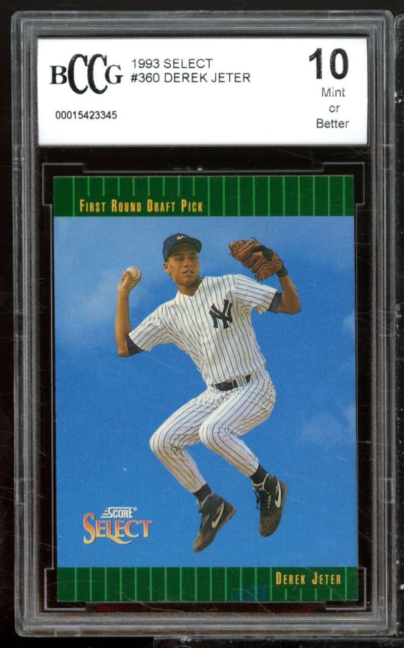 1993 Select #360 Derek Jeter Rookie Card BGS BCCG 10 Mint+ Image 1