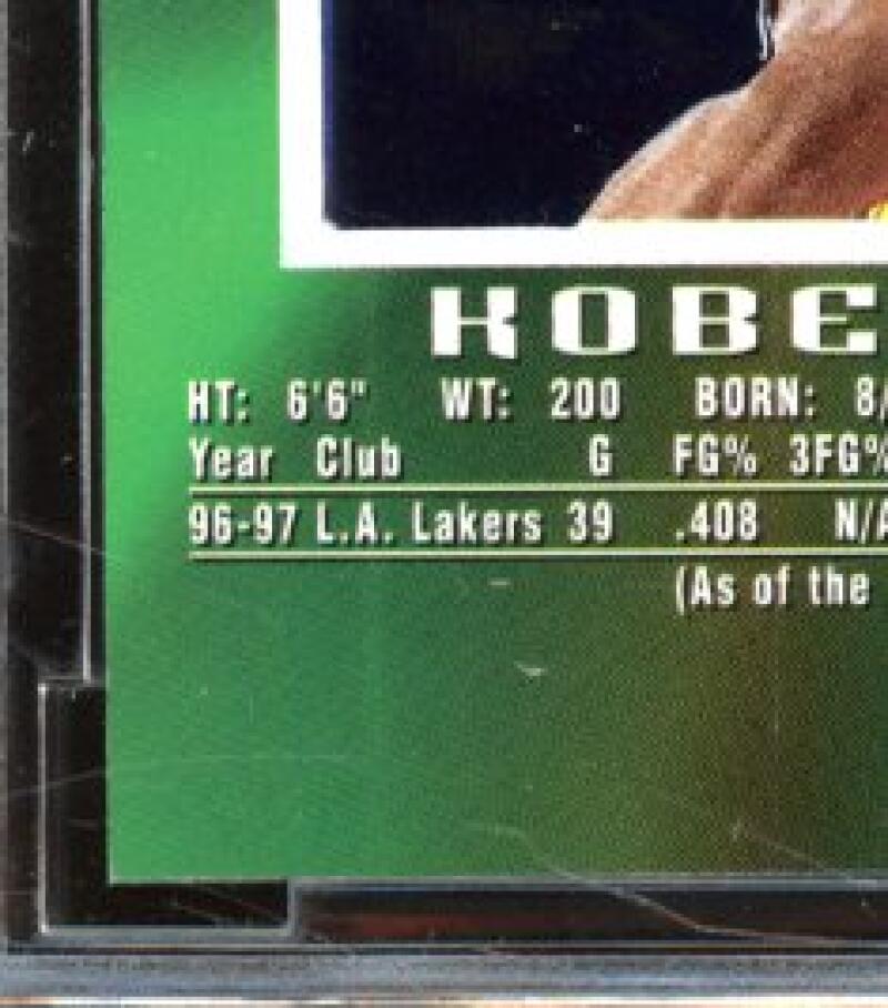 1996-97 E-X2000 #30 Kobe Bryant Rookie Card BGS BCCG 10 Mint+ Image 10