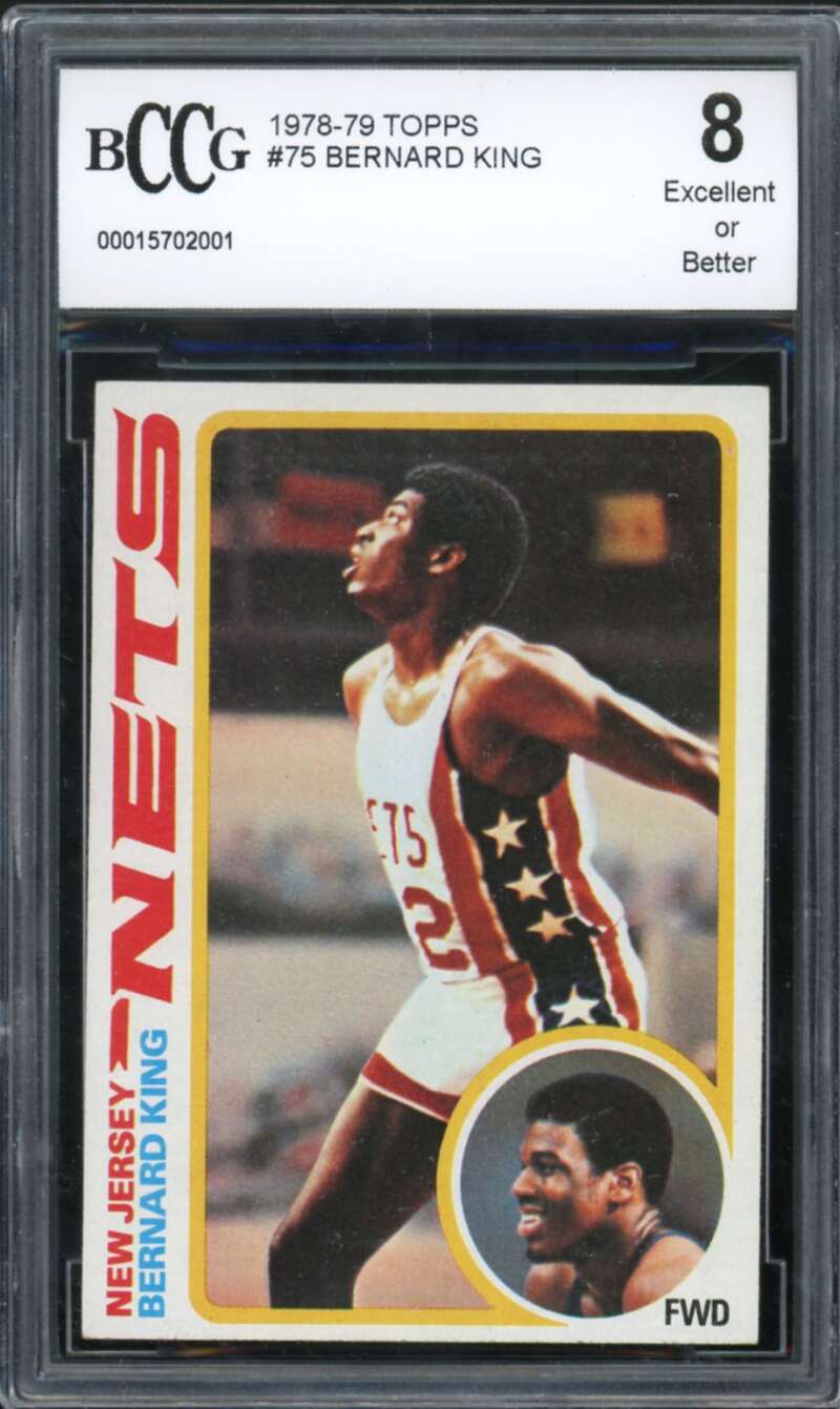 1978-79 Topps #75 Bernard King Rookie Card BGS BCCG 8 Excellent+ Image 1