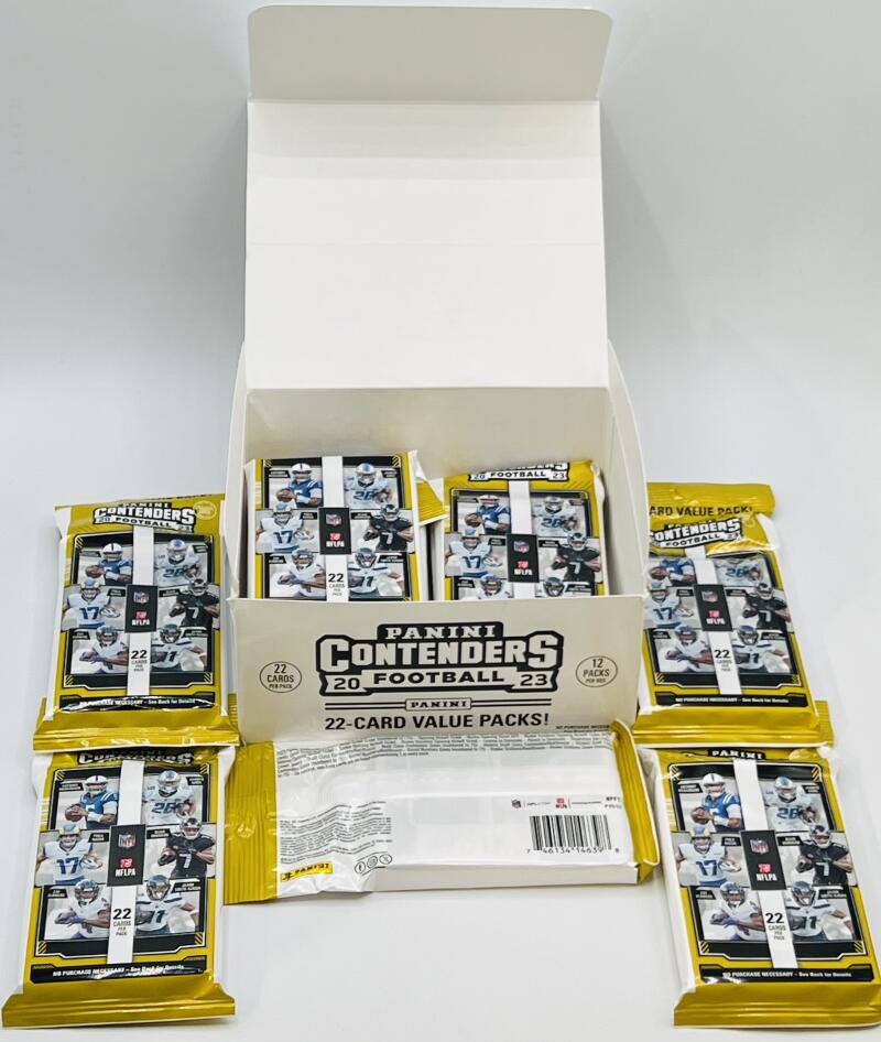 2023 Panini Contenders Football Jumbo Value 12-Pack Box Image 1