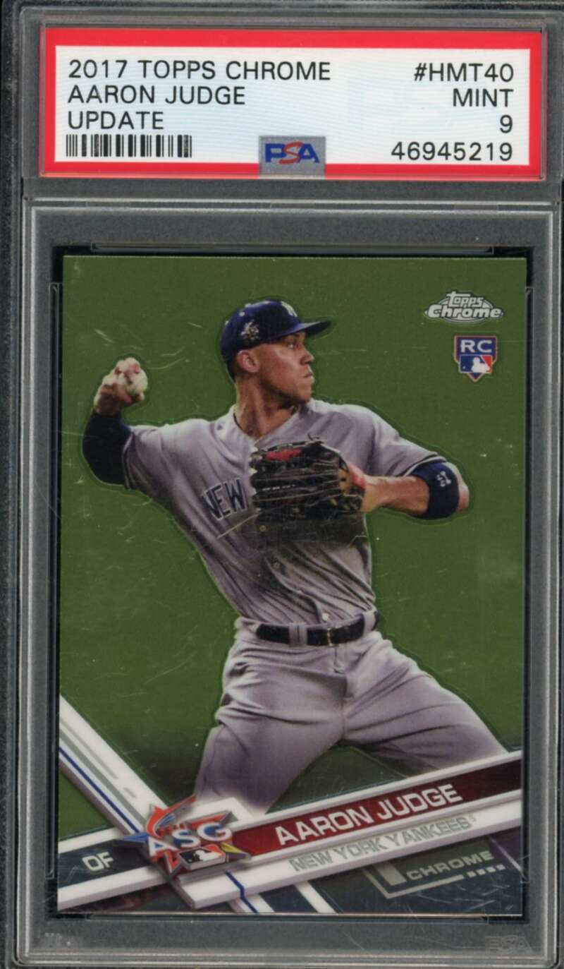 Aaron Judge Rookie Card 2017 Topps Chrome Update #HMT40 PSA 9 Image 1