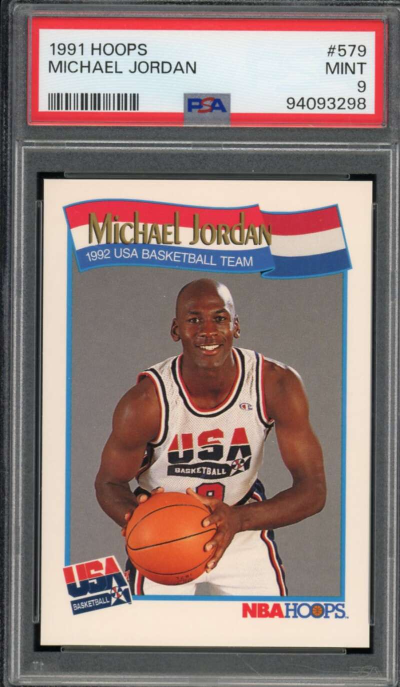 Michael Jordan Card 1991-92 Hoops #579 PSA 9 Image 1