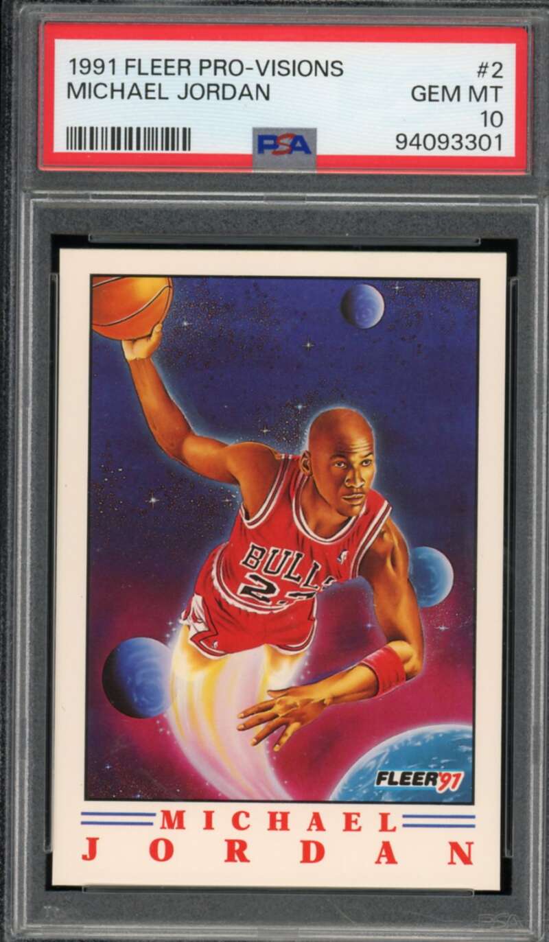 Michael Jordan Card 1991-92 Fleer Pro-Visions #2 PSA 10 Image 1