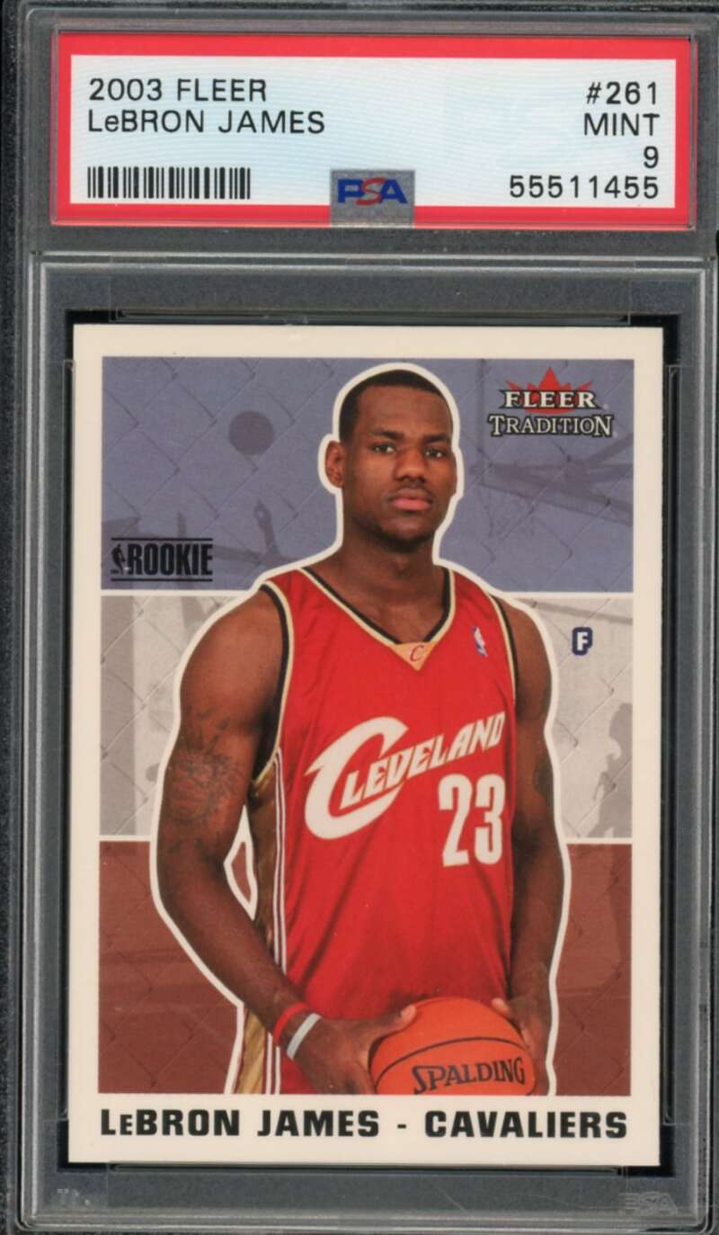 LeBron James Rookie Card 2003-04 Fleer #261 PSA 9 Image 1