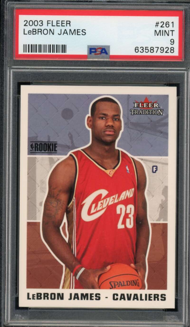 LeBron James Rookie Card 2003-04 Fleer #261 PSA 9 Image 1