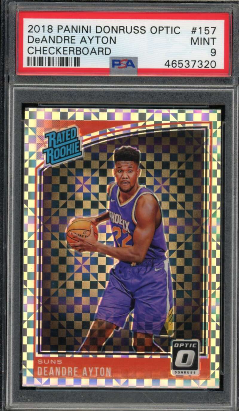 Deandre Ayton Rookie Card 2018-19 Panini Donruss Optic #157 PSA 9 Image 1