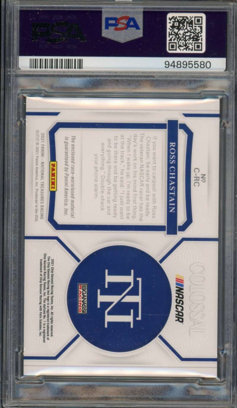 Ross Chastain Card 2021 National Treasures Fireshit Prime (6/10) #C-RC PSA 9 Image 2