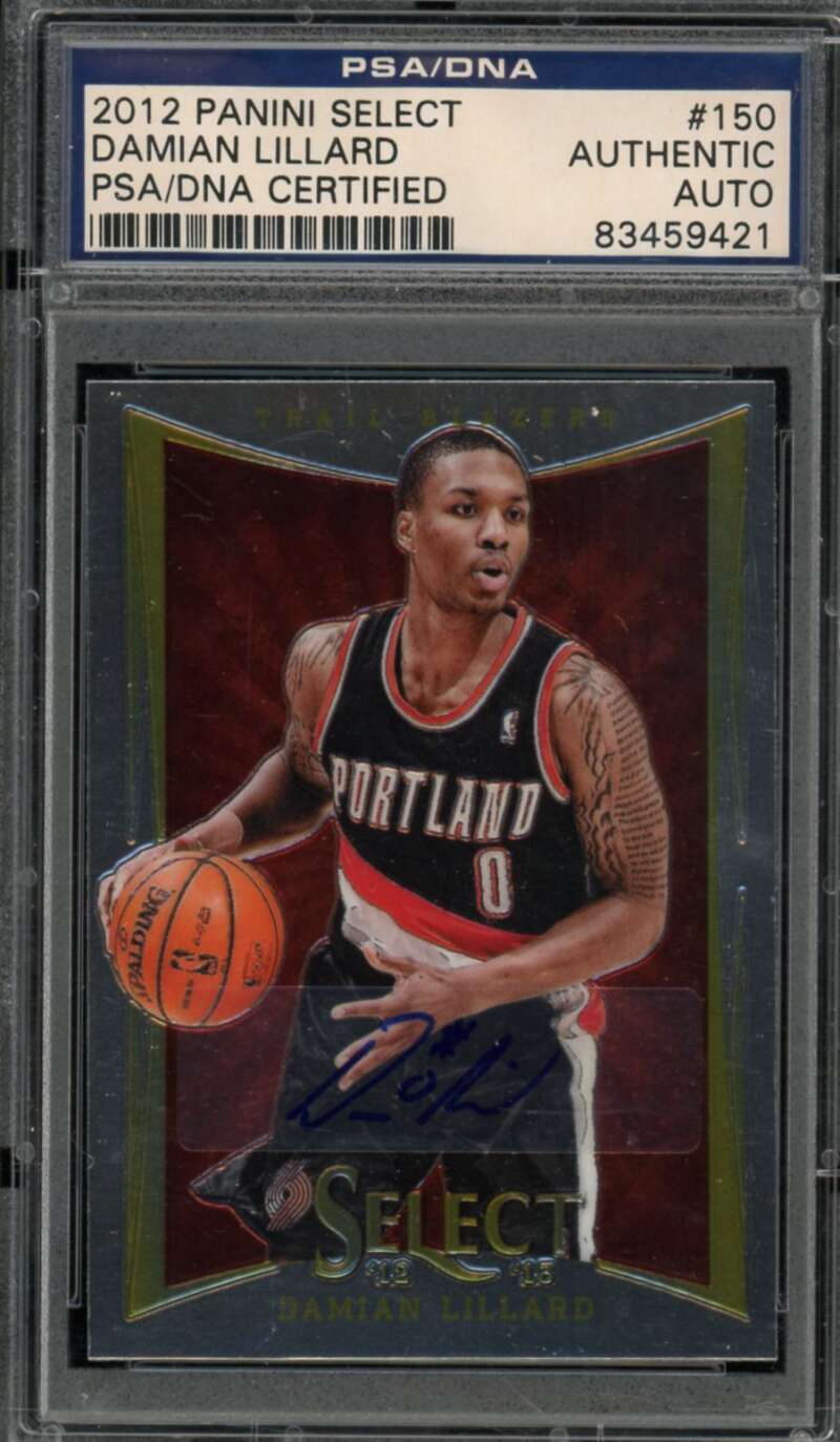 Damian Lillard Rookie Card 2012 Panini Select PSA/DNA Certified Authentic Image 1