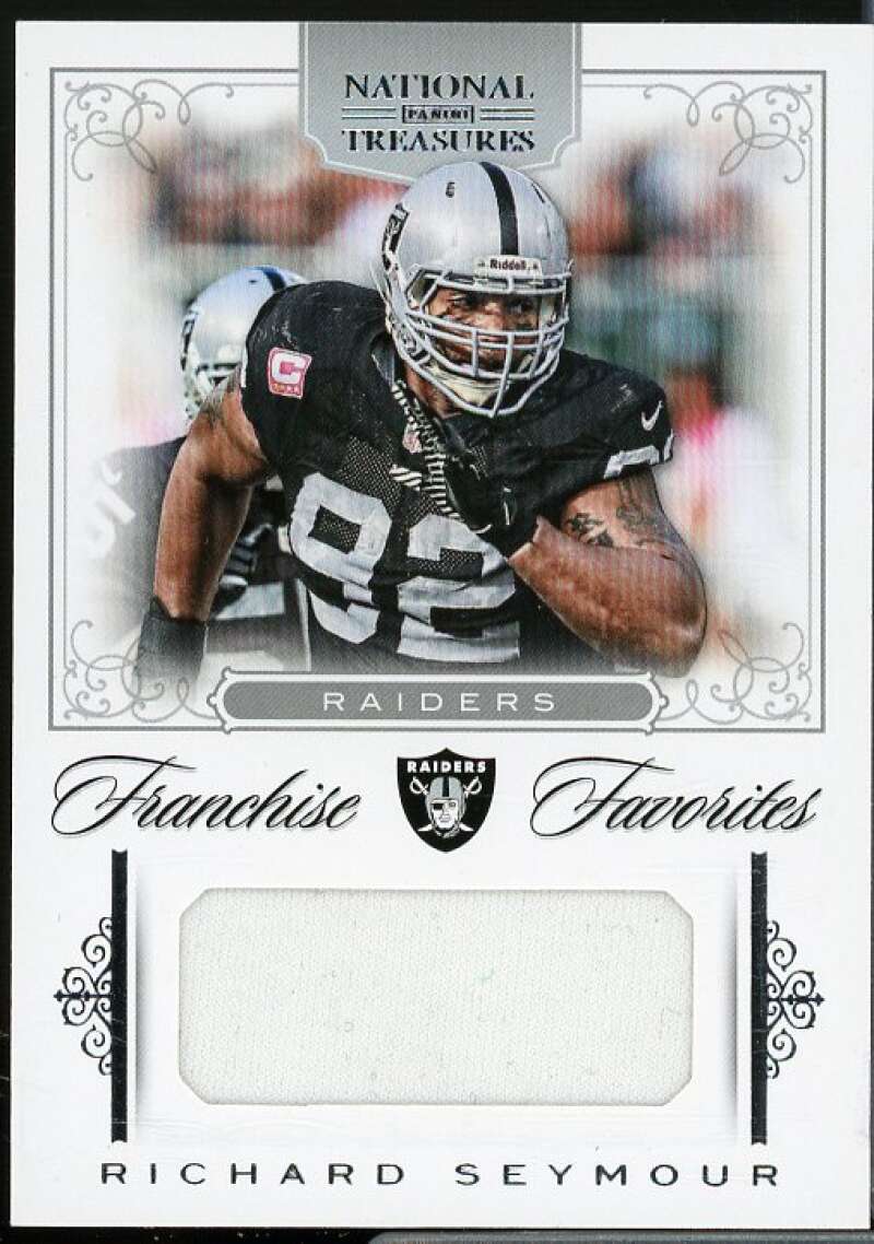 Richard Seymour 2012 Panini National Treasures Franchise Favorites Materials #52  Image 1