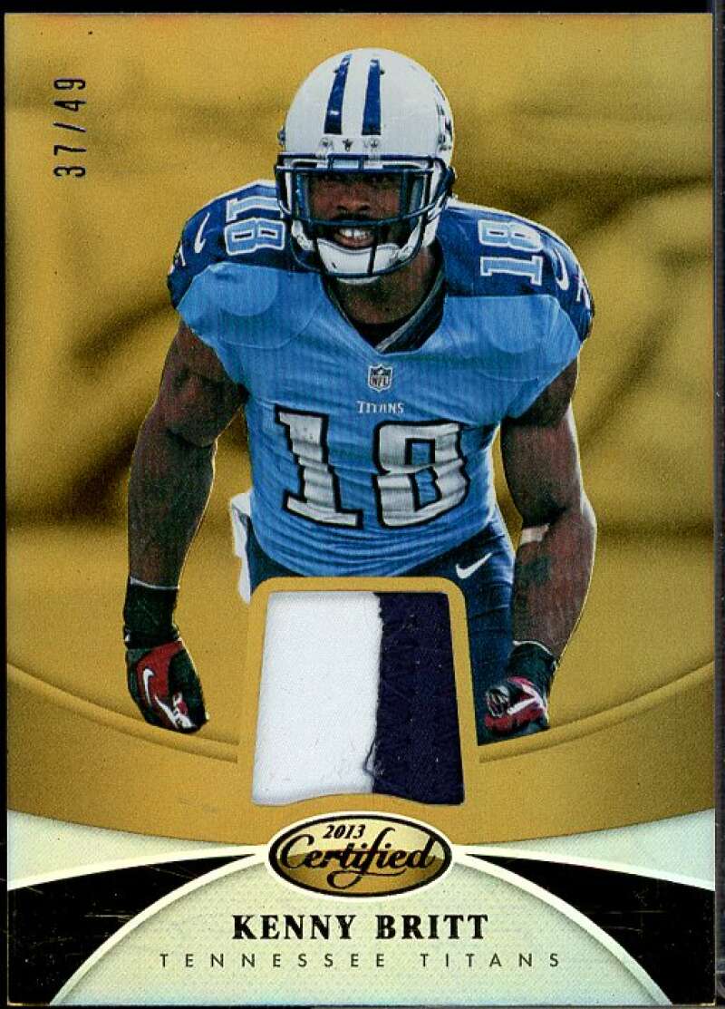 Kenny Britt Card 2013 Certified Mirror Gold Materials #54  Image 1