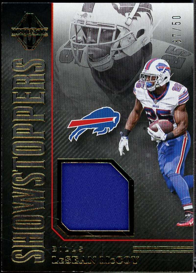 LeSean McCoy Card 2017 Panini Majestic Showstoppers Materials Gold #8  Image 1