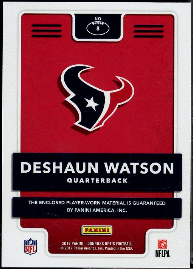 Deshaun Watson Rookie Card 2017 Donruss Optic Rookie Phenom Jerseys #8  Image 2