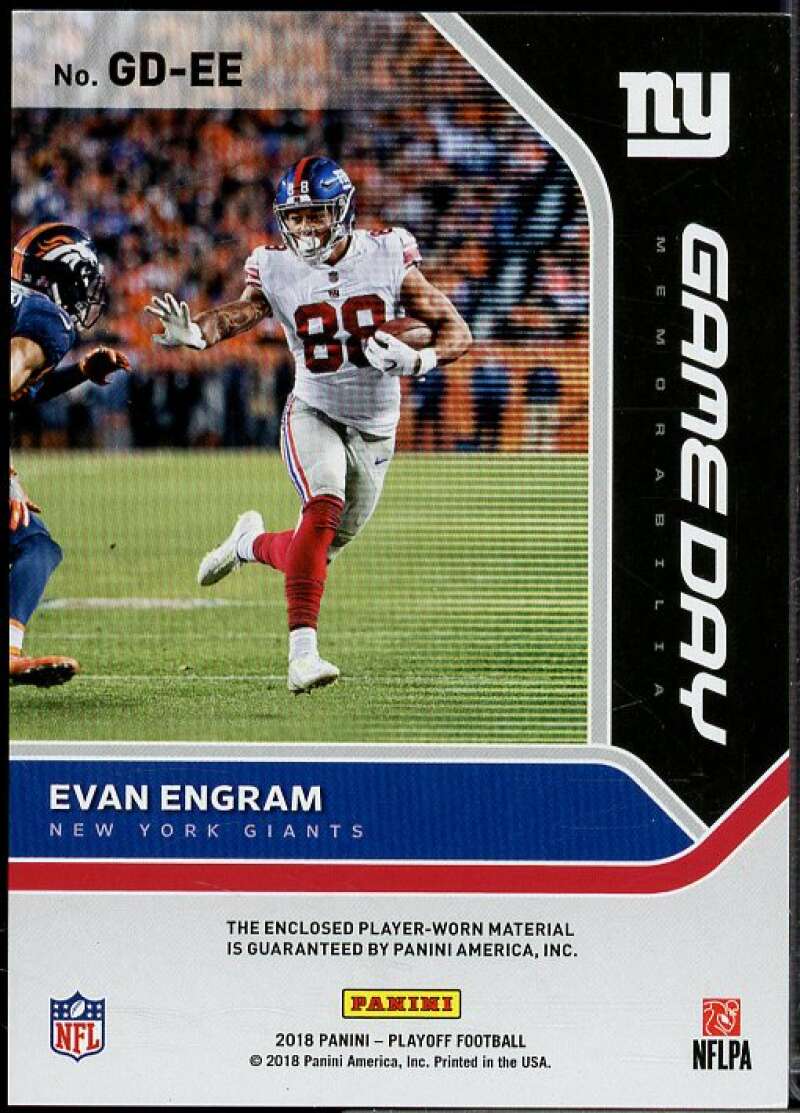 Evan Engram Card 2018 Playoff Game Day Memorabilia Prime #14  Image 2