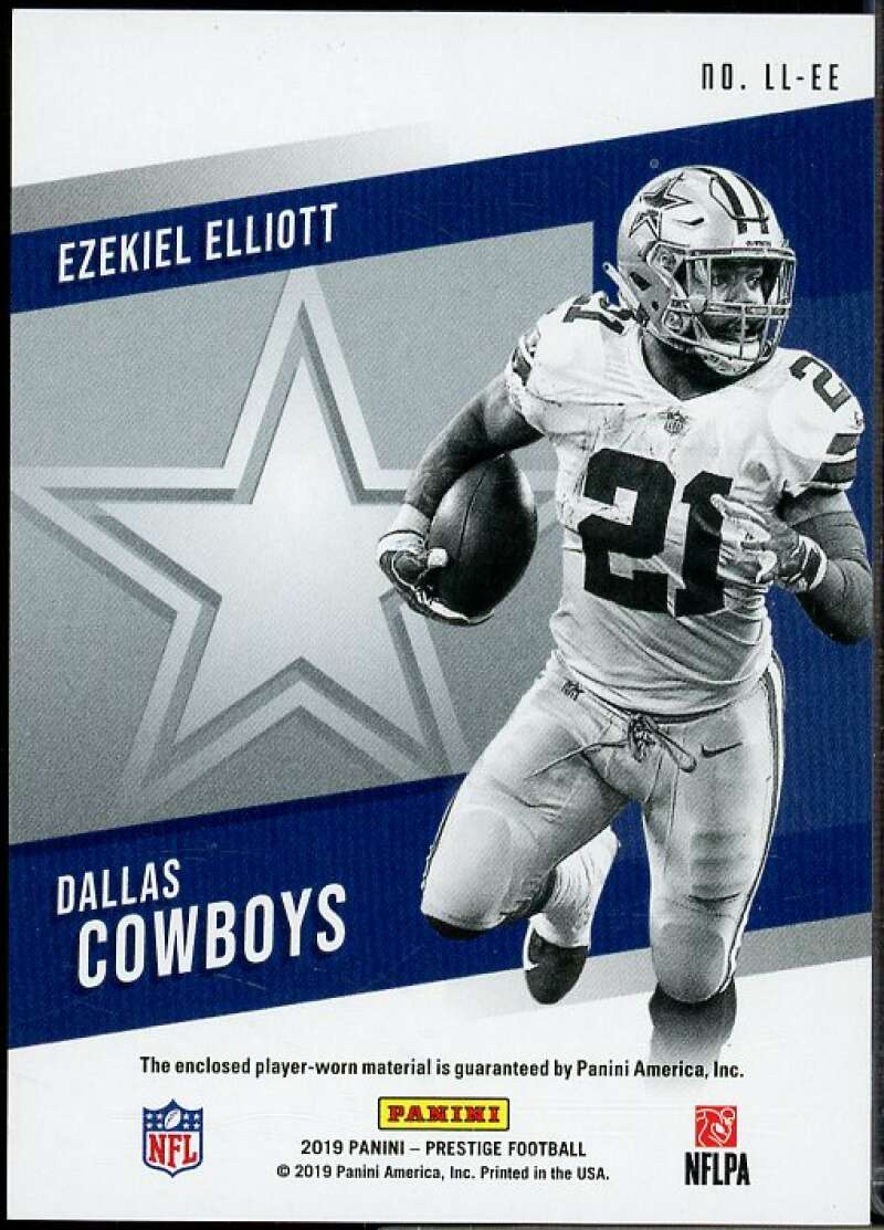 Ezekiel Elliott Card 2019 Prestige League Leaders Jerseys #15  Image 2