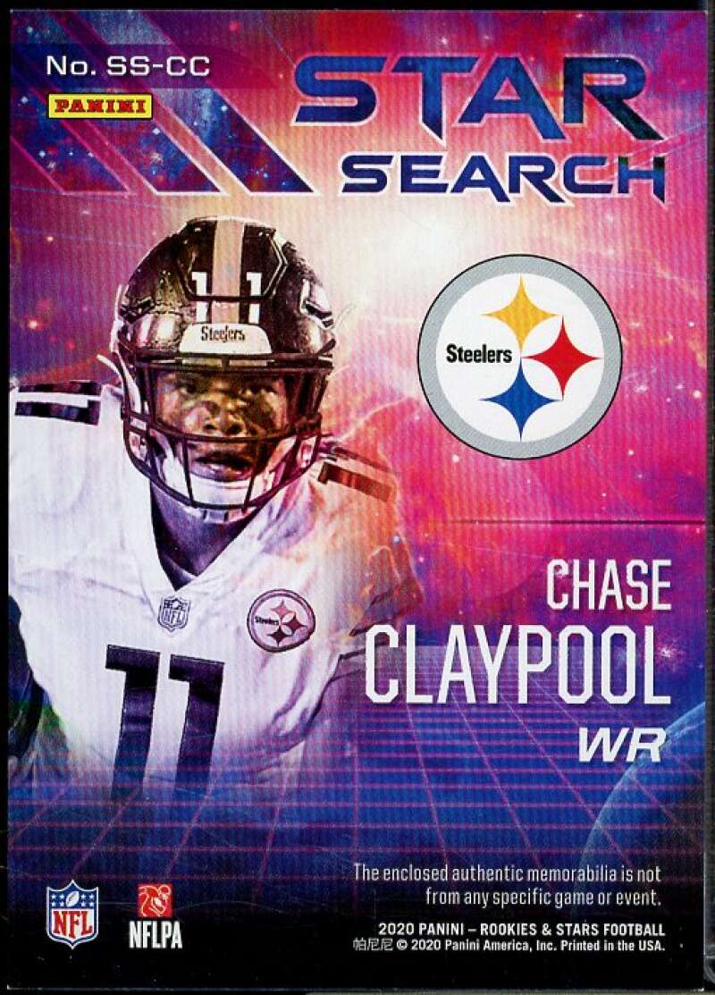 Chase Claypool Rookie Card 2020 Rookies Stars Star Search Jerseys #26  Image 2