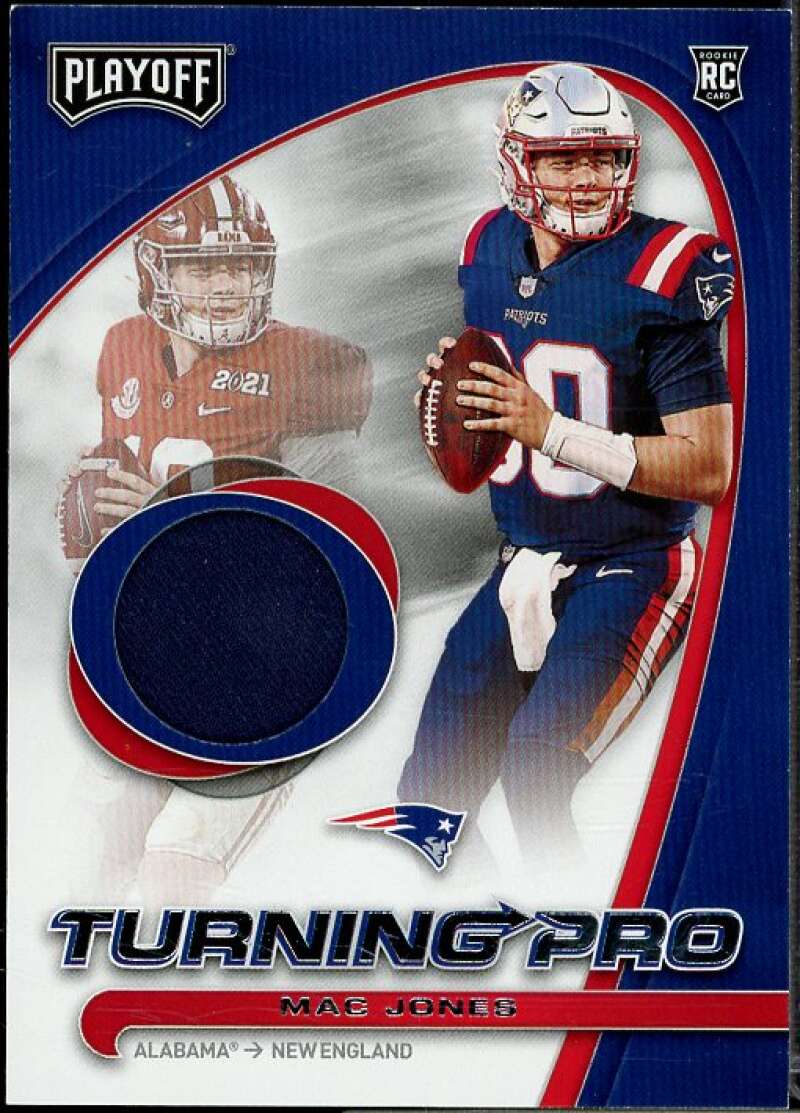 Mac Jones Rookie Card 2021 Playoff Turning Pro Memorabilia #1  Image 1