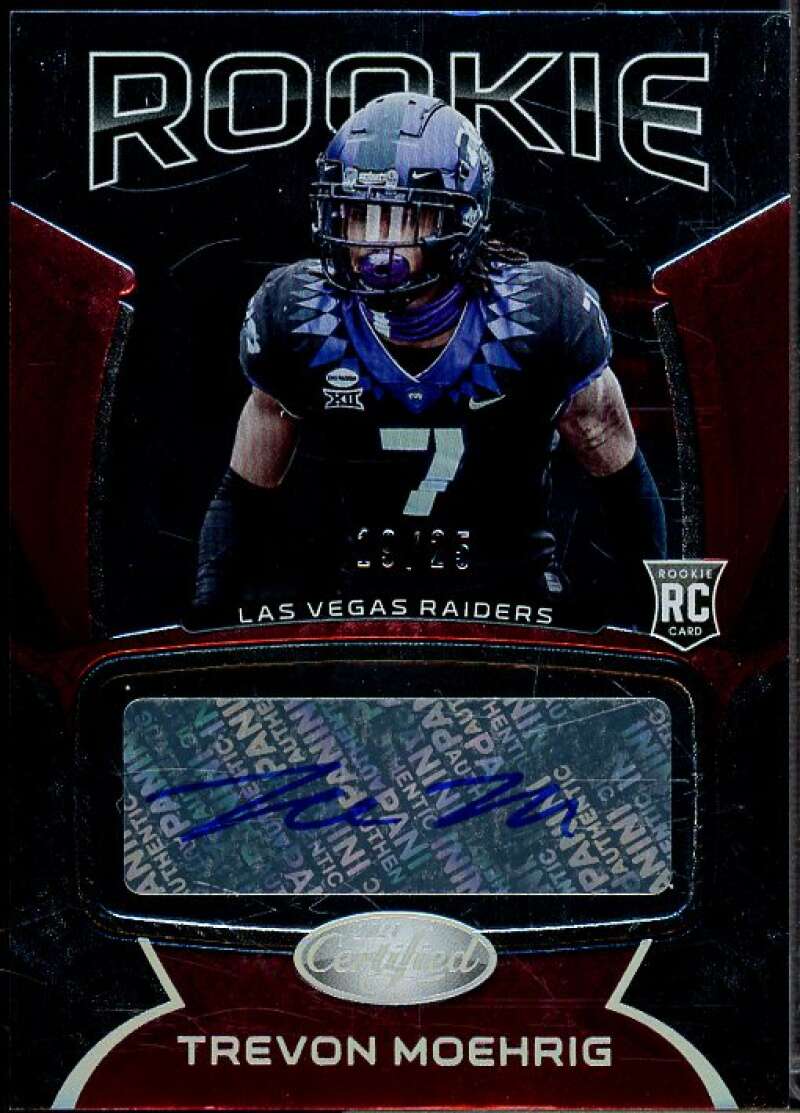 Tre'von Moehrig Rookie 2021 Certified Rookie Signatures Mirror Red Etch #39  Image 1