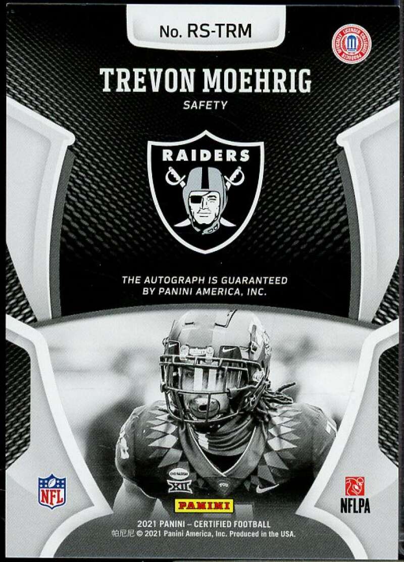 Tre'von Moehrig Rookie 2021 Certified Rookie Signatures Mirror Red Etch #39  Image 2