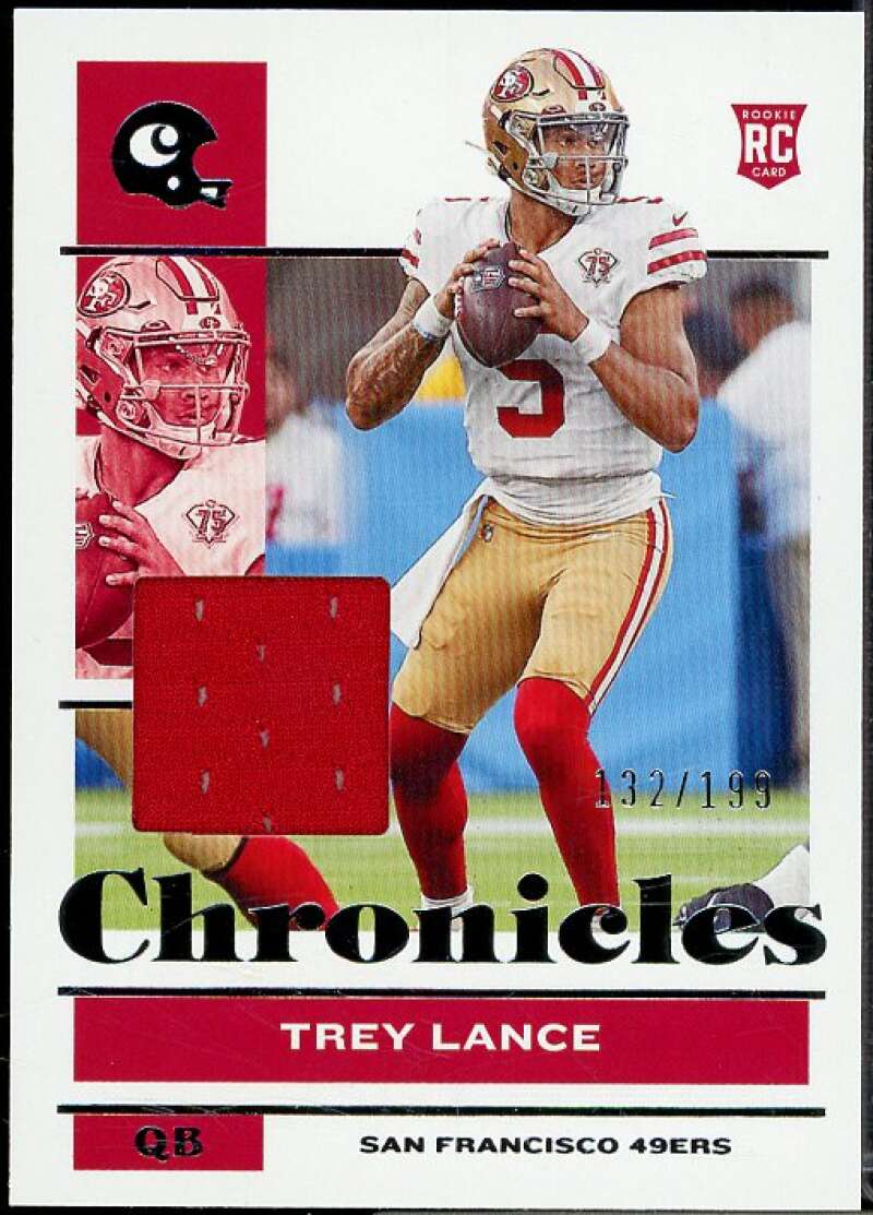 Trey Lance Rookie Card 2021 Panini Chronicles Jerseys #77  Image 1