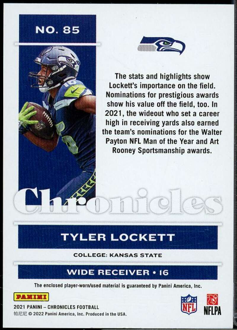 Tyler Lockett Card 2021 Panini Chronicles Jerseys #85  Image 2