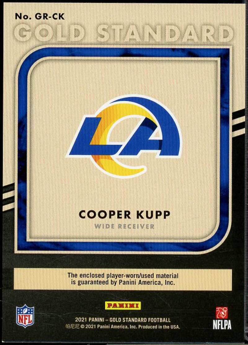 Cooper Kupp Card 2021 Panini Gold Standard Gold Rush Materials #8  Image 2