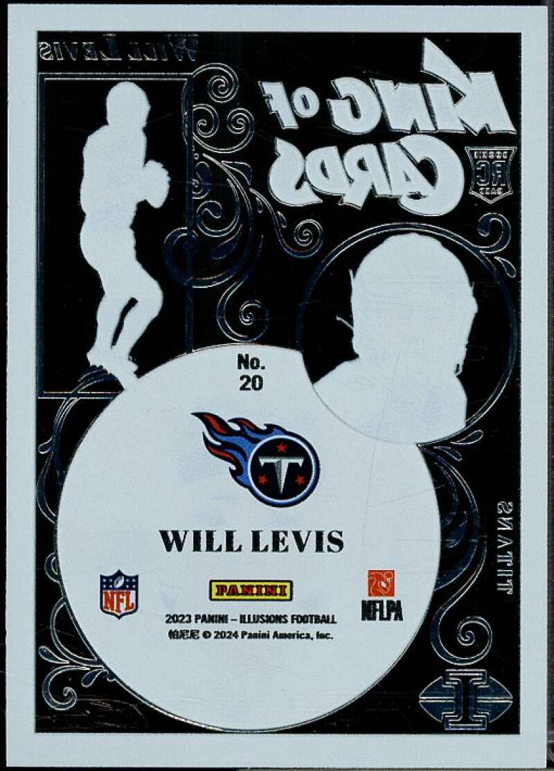 Will Levis Rookie Card 2023 Panini Illusions King of Cards #20  Image 2