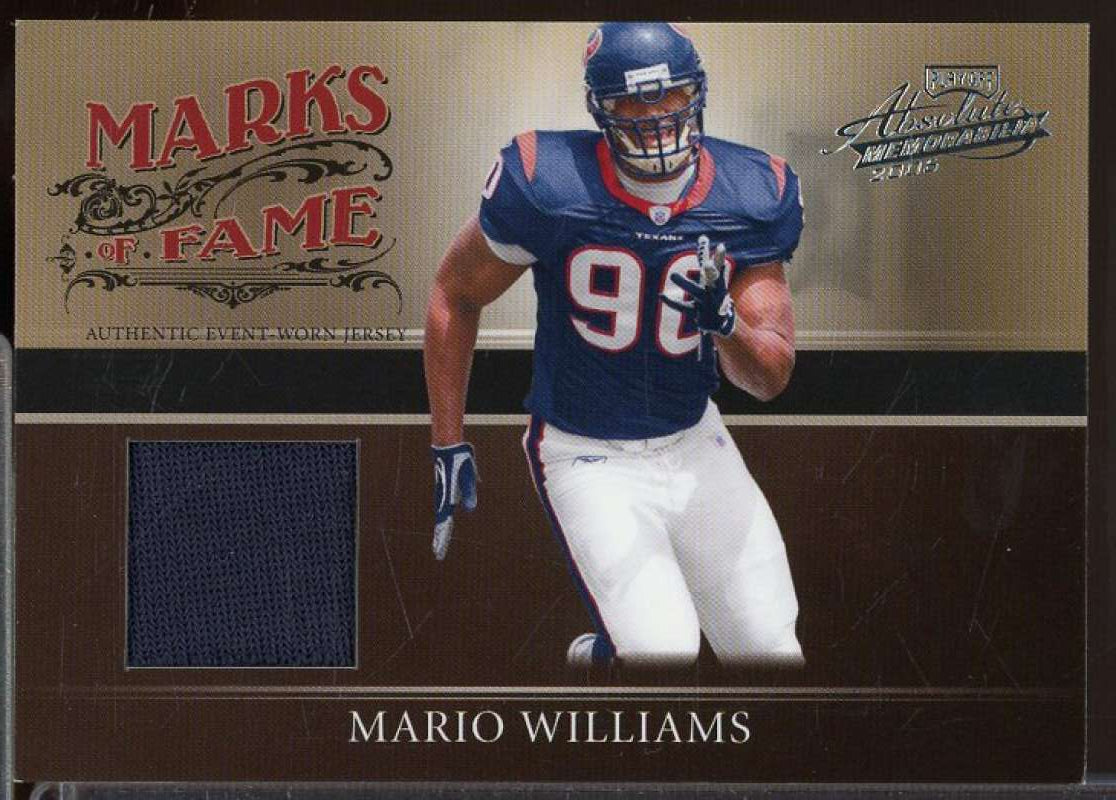 Mario Williams Rookie 2006 Absolute Memorabilia Marks of Fame Materials #45  Image 1