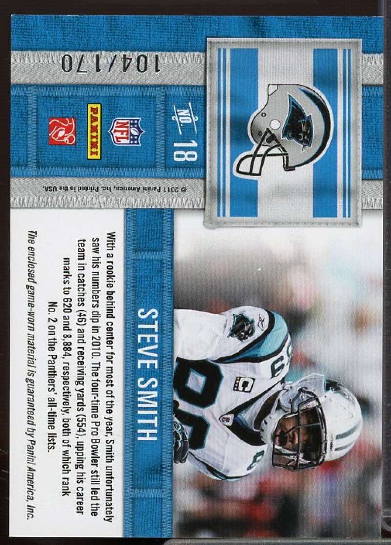 Steve Smith Card 2011 Panini Threads Franchise Fabrics #18  Image 2