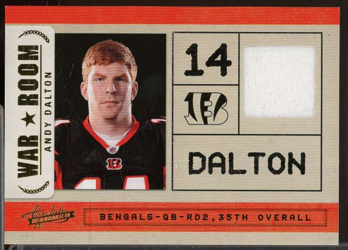 Andy Dalton Rookie Card 2011 Absolute Memorabilia War Room Materials #13  Image 1