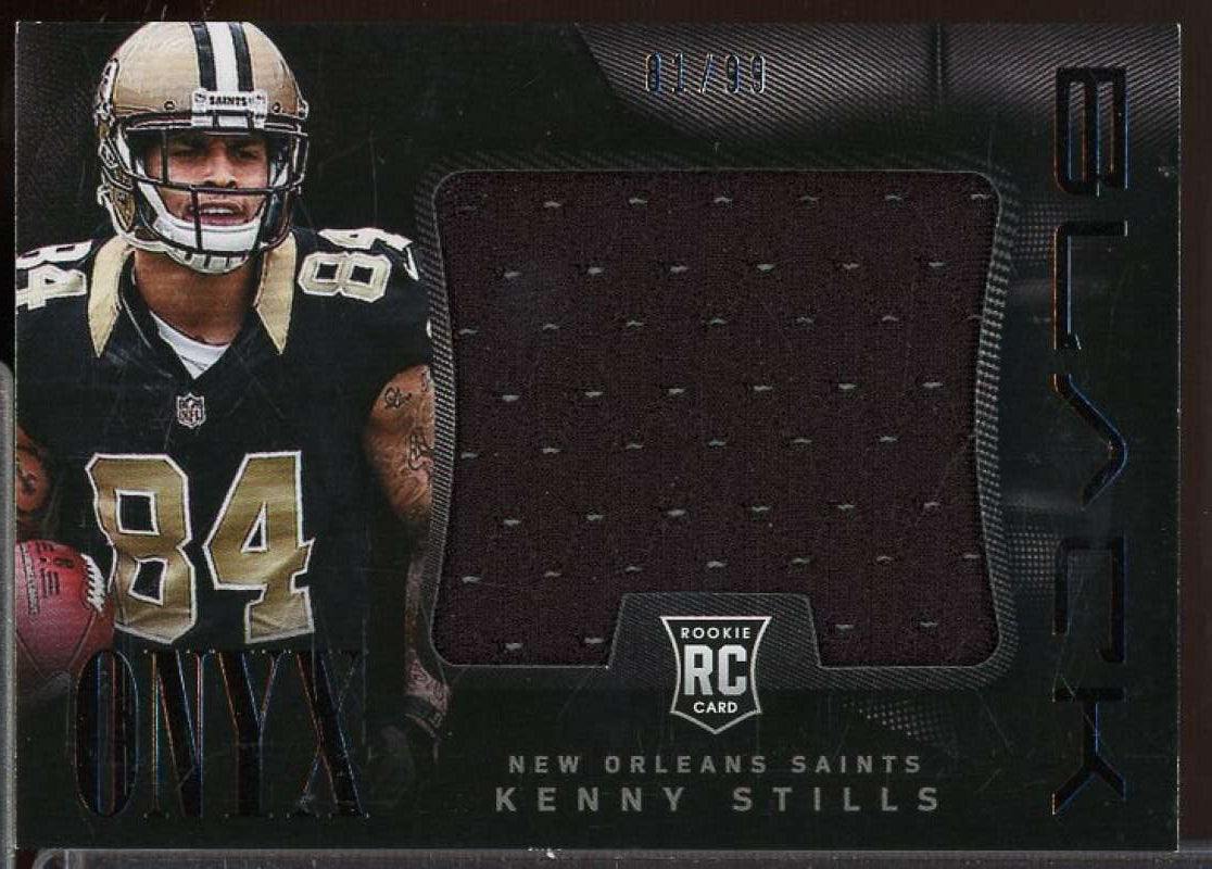 Kenny Stills Rookie Card 2013 Panini Black Onyx Rookie Materials Jumbo #18  Image 1