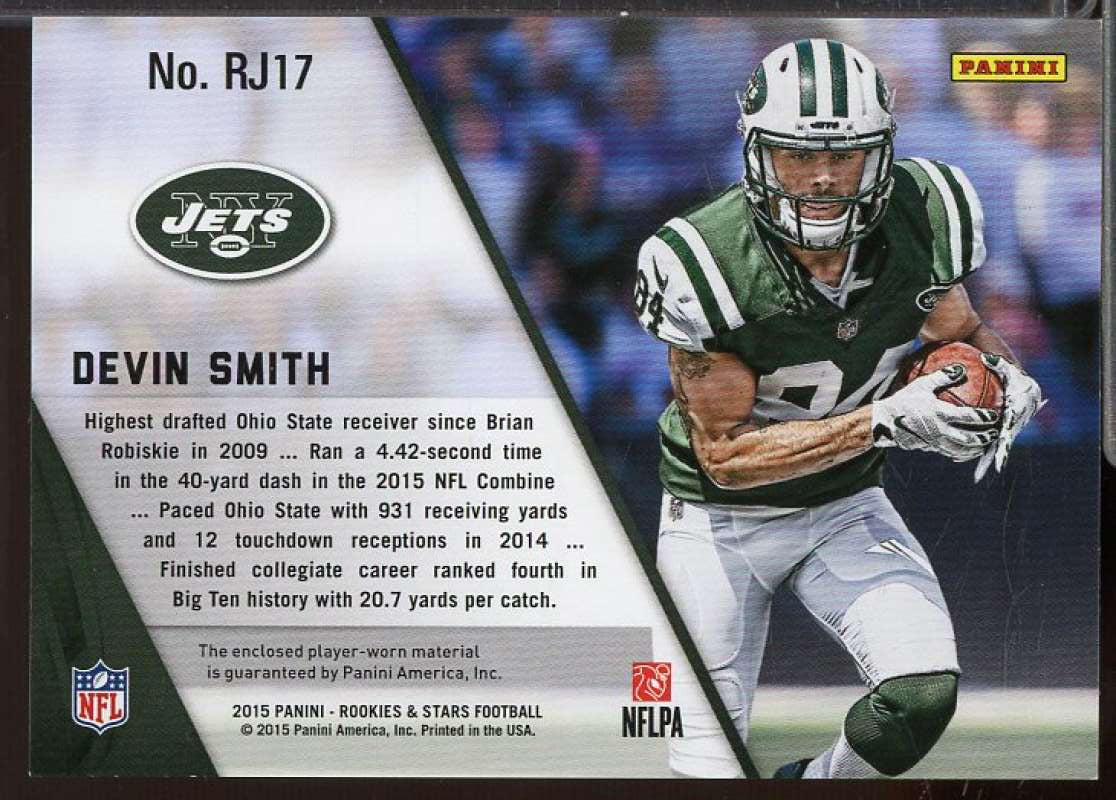 Devin Smith 2015 Rookies Stars Longevity Rookie Jerseys Team Logo Prime #17  Image 2