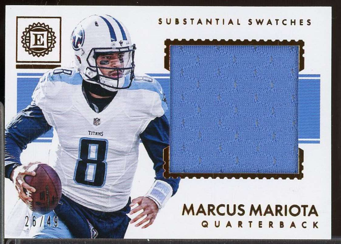 Marcus Mariota Card 2017 Panini Encased Substantial Swatches #1  Image 1