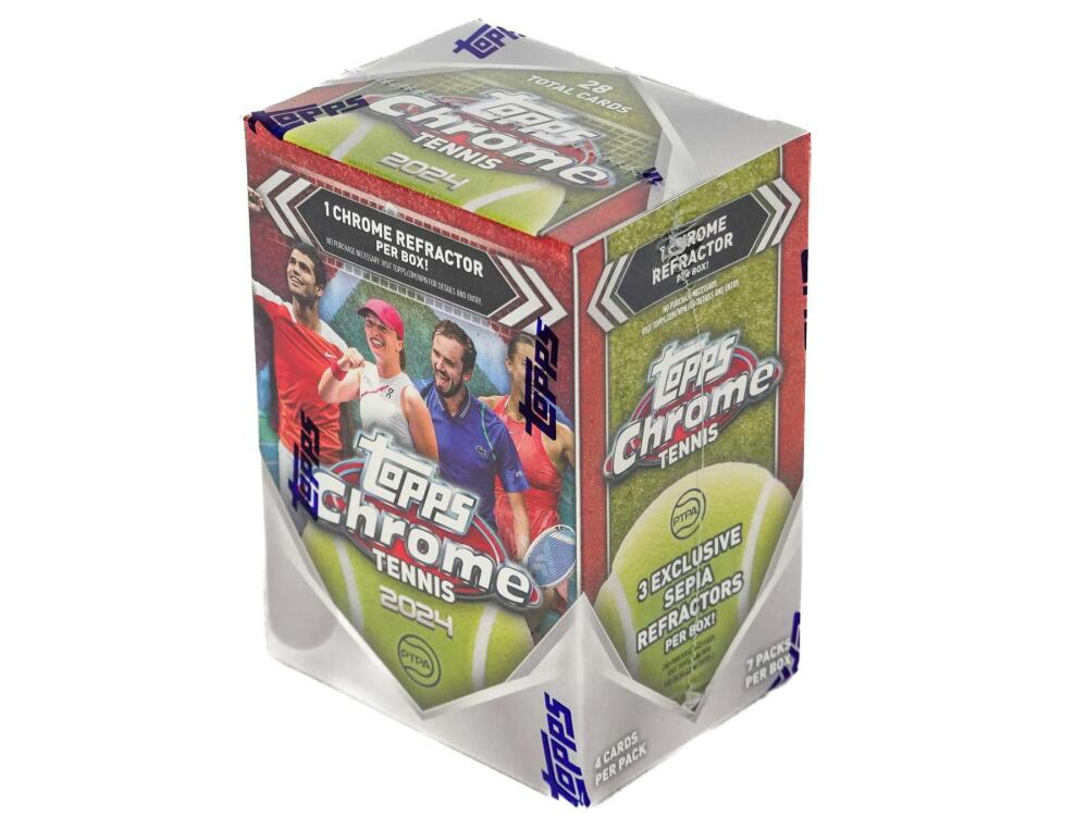 2024 Topps Chrome Tennis 7-Pack Blaster Box Image 1
