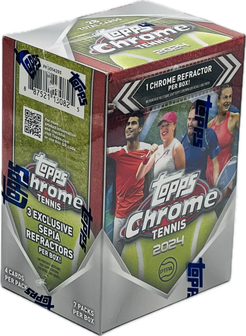2024 Topps Chrome Tennis 7-Pack Blaster Box Image 2